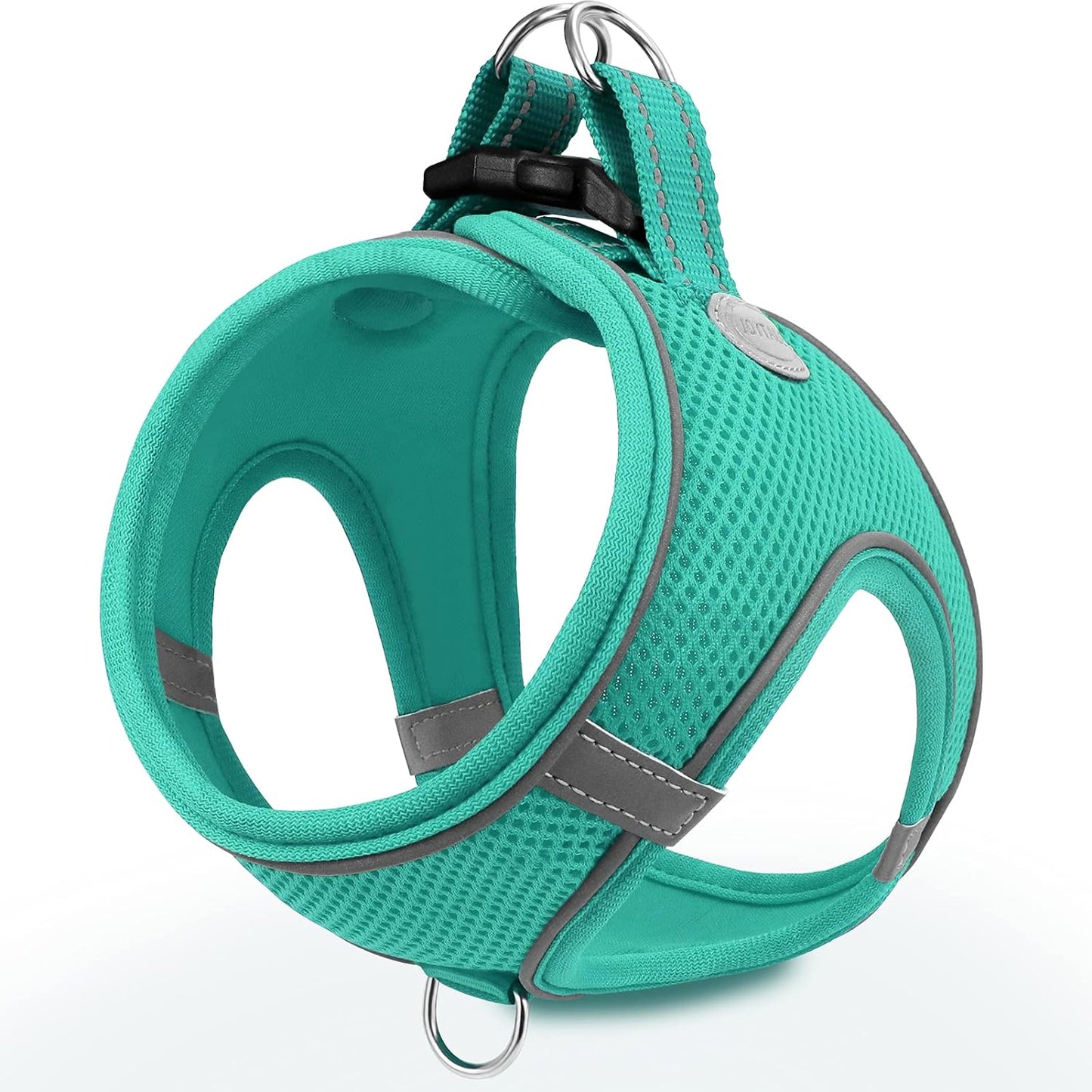 Joytale Small Dog Harness, Breathable Mesh Step-in Vest, Reflective Soft Padded Harnesses for Small and Medium Dogs, Teal, L