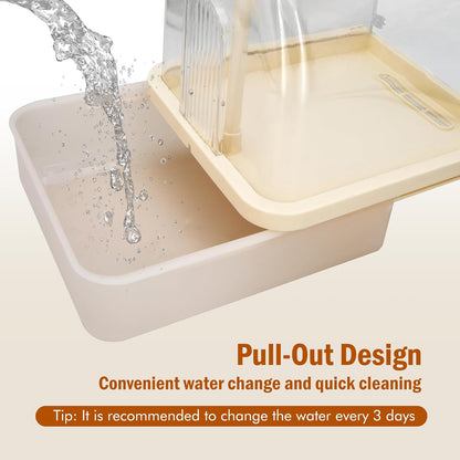 Bird Bath for Cage, Automatic Parakeet Bath with Pump, Indoor Bird Shower with Running Water, Filter, Bird Cage Accessory for Pet Birds, Lovebirds, Finches, Cockatiel