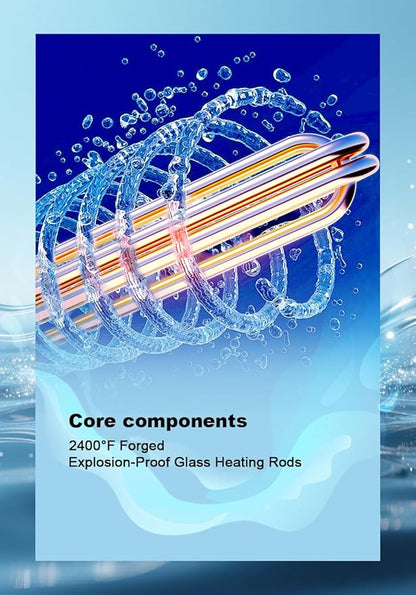 200W Aquarium Heater, Adjustable Thermostat Fish Tank Heater | Auto Shut-Off, Explosion-Proof for Fresh & Saltwater