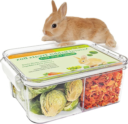 Hamiledyi Rabbit Treats Small Pets Chew Toys Bunnies Guinea Pigs Hamsters Chinchillas Rodents Dried Natural Mix Container Feeding Foraging Treats (13.8OZ)