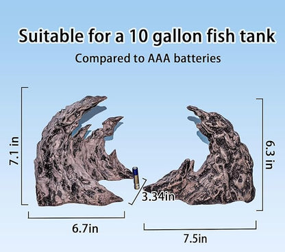 Novelsite Fish Tank Accessories, Aquarium Decorations, Scenery, Rock Ornaments - Create Aquatic Beauty with Premium Aquarium Decorations, 14.4 x 7.1 x 3.34 inches