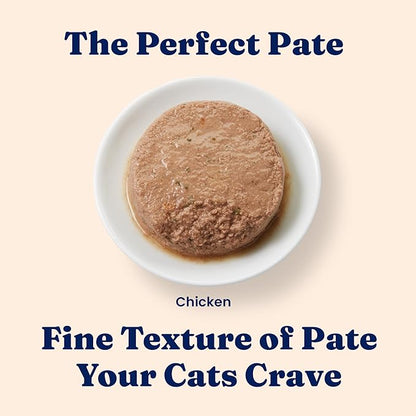 Solid Gold Wet Food Pate Flavorful Feast - 3 Count Sample Pack - Canned Cat Food Made with Real Chicken - Grain Free for Sensitive Stomach & Healthy Living