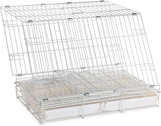 Large 23.5"x16.5"x20"H Travel Vet Bird Parrot Easy Foldable Metal Cage Carrier with Stainless Bowls and Wooden Stand Perch Prevent Beaks Out