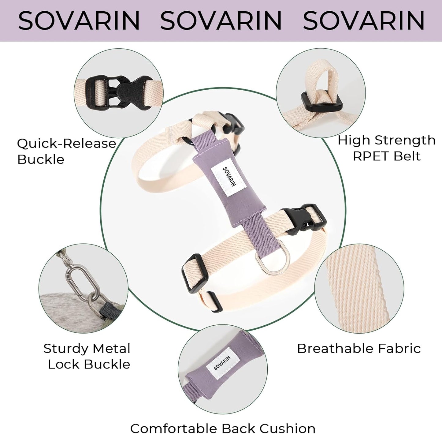 Cat Harness and Leash Set - Green Extra Lightweight Soft Kitten Harness Escape Proof, Adjustable Travel Pet Harness for Walking，Easy Control Comfortable Outdoor (Olive Green, One Size)