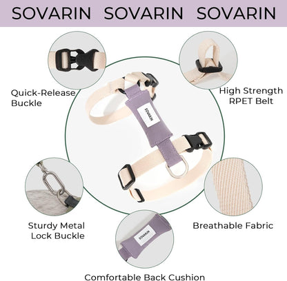 Cat Harness and Leash Set - Green Extra Lightweight Soft Kitten Harness Escape Proof, Adjustable Travel Pet Harness for Walking，Easy Control Comfortable Outdoor (Olive Green, One Size)