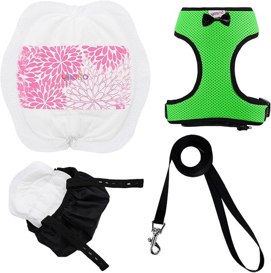 Adjustable Chicken Harness Diaper (5.4ft Leash) – Breathable & Washable Secure Training for Hens, Ducks & Chicks | Outdoor Walking & Discipline Solution