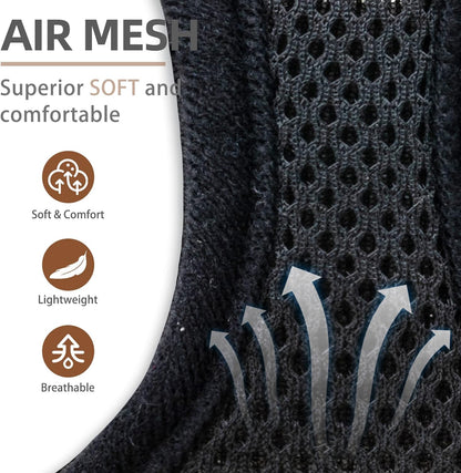 PUPTECK Adjustable Dog Harness Collar and Leash Set Step in No Pull Pet Harness for Small Medium Dogs Puppy and Cats Outdoor Walking Running, Soft Mesh Padded Reflective Vest Harnesses, Solid Black S