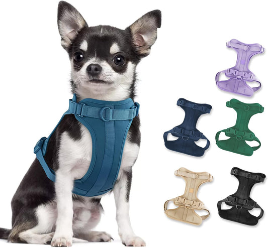 No Pull Lightweight Dog Harness: Adjustable Durable Breathable Mesh Pet Vest Harness with Soft & Comfortable Cushion, for Small Medium Large Dogs (Small, Navy)