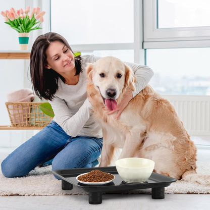 Marsui Ant Proof Cat Dog Bowl Tray - Waterless, Height Adjustable Legs for Pet Neck Comfort No Pest Pet Food Feeding Station, Kitchen Sweets & Trash Ant Barrier(43mm-75mm)