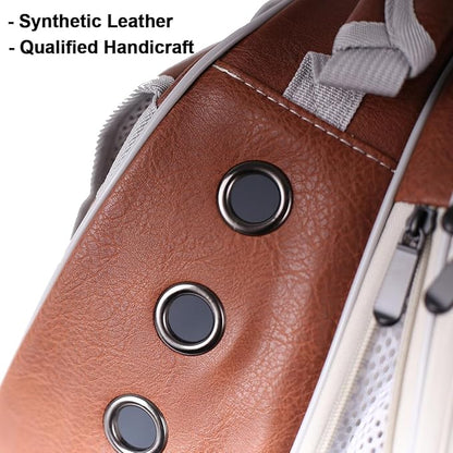 Front Extension Vented Pet Carrier Backpack for Large Cat up to 20 Pounds, Space Capsule Transparent Bubble Window Backpack for Large Cat Vet Visit Traveling and Hiking