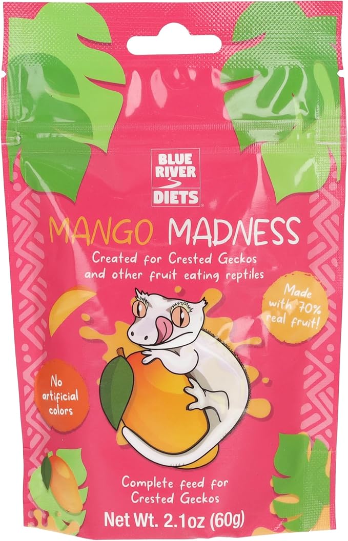 Crested Gecko Diet | Mango Madness | All Natural Low Fat Complete Gecko Food | 2.1oz