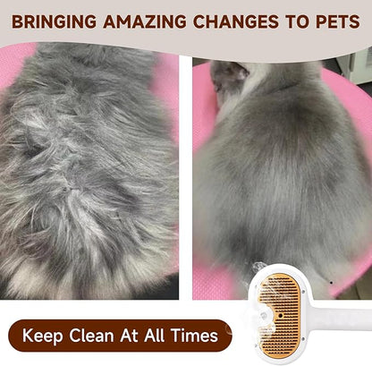 Pet Steam Brush for Dog & Cat–Pet comb leave-in serum