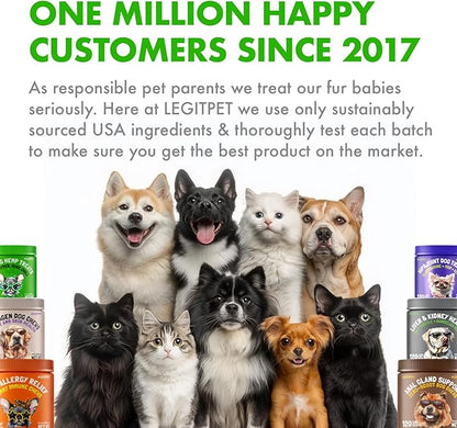 LEGITPET Cat Calming Treats Natural Anxiety Relief for Indoor Cats Stress & Travel Storm Separation Support Helps with Vet Visits, Grooming & Loud Noises Soothing Behavior Aid 100 Yummy Chews