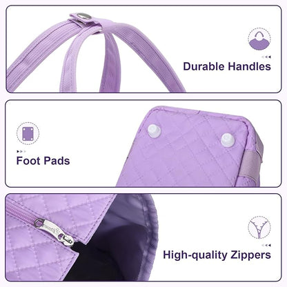 Pecute Dog Purse Carrier, Dog Carrier with Pockets for Small Dogs, Fits Dogs 5.5 lbs to 11 lbs, Cat and Puppies Tote Bag, Outing, Travel, Vet, Purple