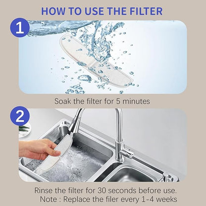 16 Pack Cat Water Fountain Filters, Cat Fountain Replacement Filters for 3.5L/118oz Cat Water Fountain, for W02 Pet Fountain
