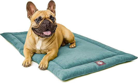 Majestic Pet Orthopedic Memory Foam Dog Crate Mat - Plush Pet Bed Pad for Crates & Kennels | USA Crafted | 30"x21" Villa Azure