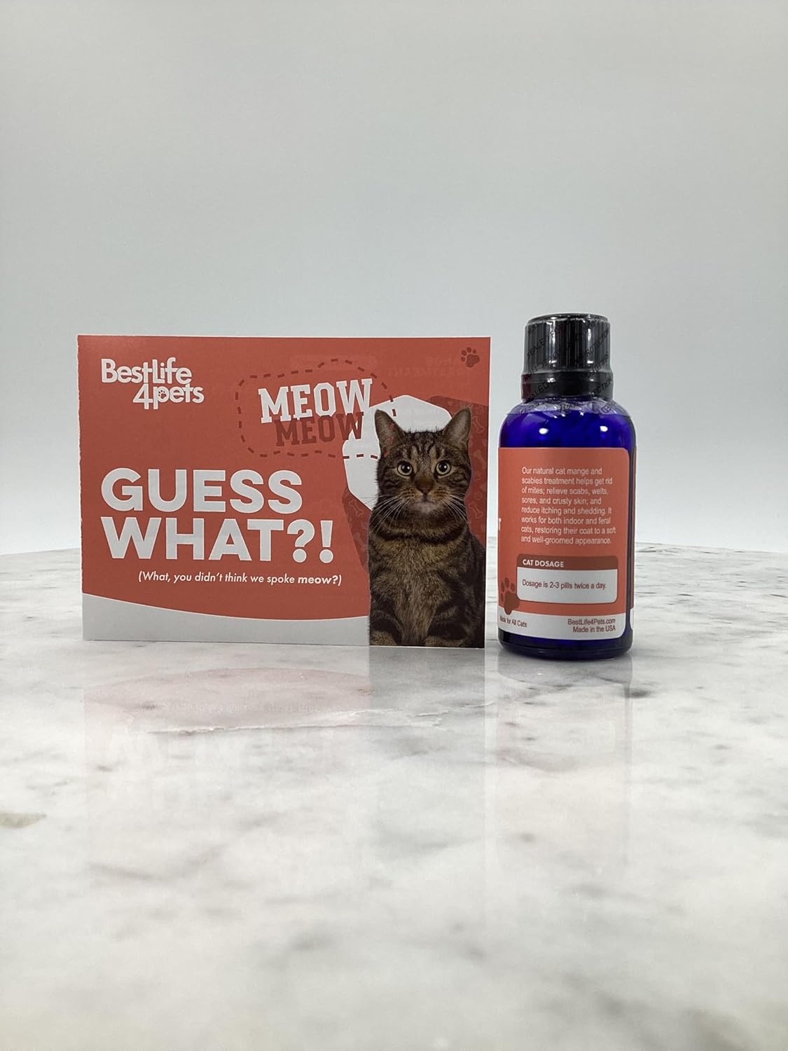 Mange Support & Cat Itchy Skin Relief - Naturally Soothes Red Sore Spots, Reduces Scratching, Excessive Grooming and Patchy Fur in Cats and Kittens Leaving a Healthier Coat (800 Small, Odorless Pills)