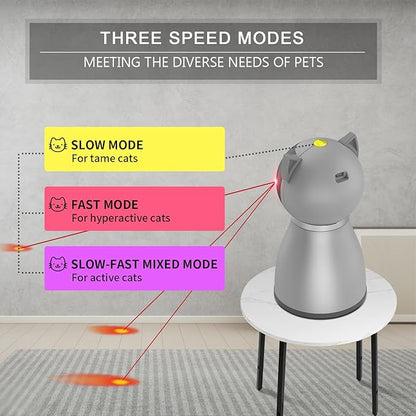 YVE LIFE Laser Cat Toys for Indoor Cats,The 4th Generation Real Random Trajectory Motion Activated Rechargeable Automatic Cat Laser Toy,Interactive Cat Toys for Bored Indoor Adult Cats/Kittens (Gray)