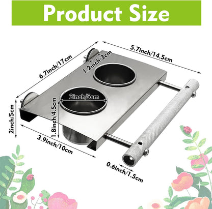 Tfwadmx Bird Parrot Feeding Cups, Small Bird Feeding Dish Cups Stainless Steel Birds Bowls Food Water Bowls with Food Holder for Cockatiel Parakeet Macaw Finches Lovebirds