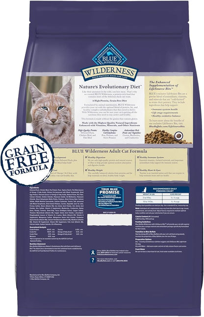 Blue Buffalo Wilderness Nature's Evolutionary Diet High-Protein, Grain-Free Natural Dry Food for Adult Cats, Chicken, 9.5-lb Bag