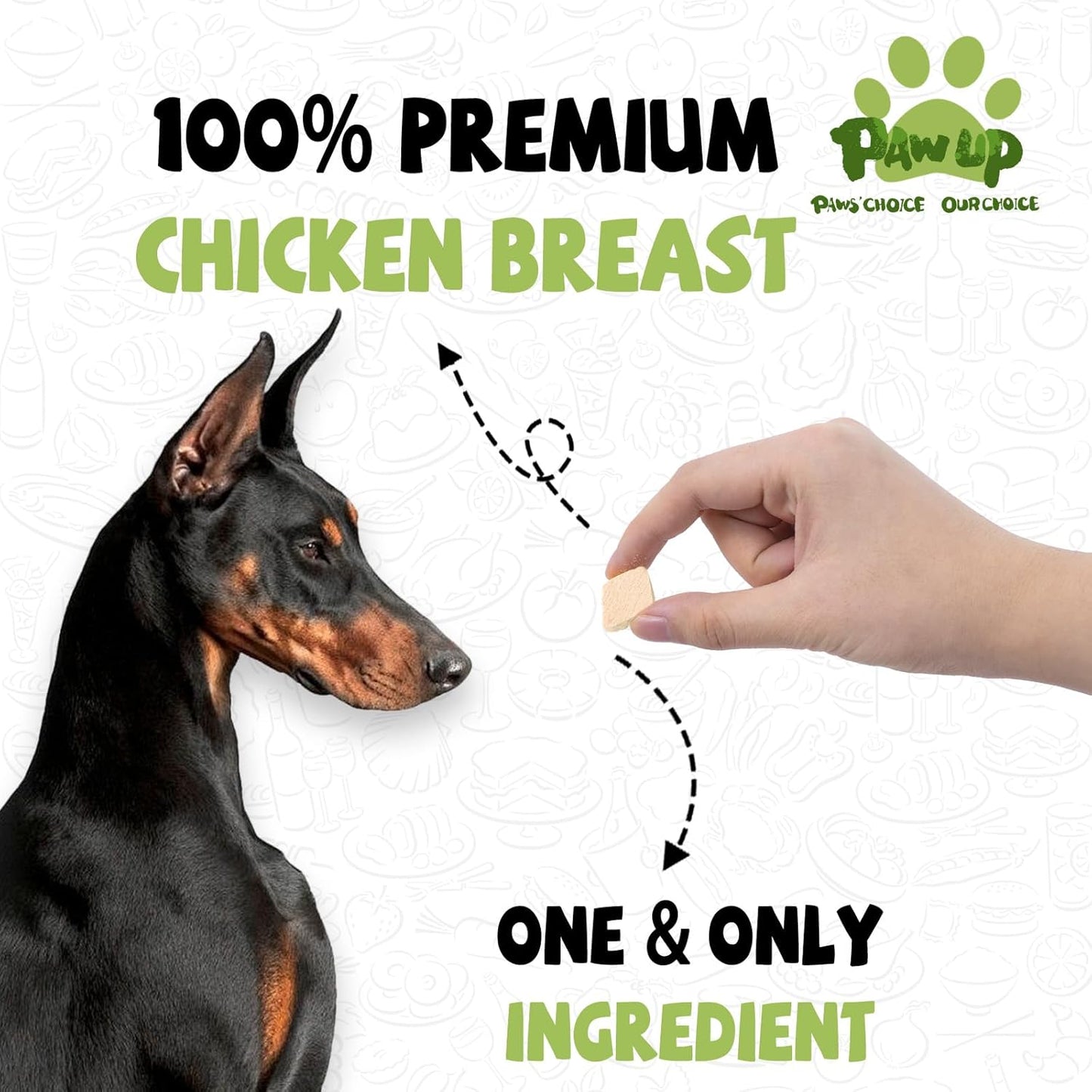 PAWUP Freeze Dried Cat Treats, Raw Chicken Food for Dogs Cats, Single Ingredient, High Protein Natural Healthy Topper, 3.8 oz