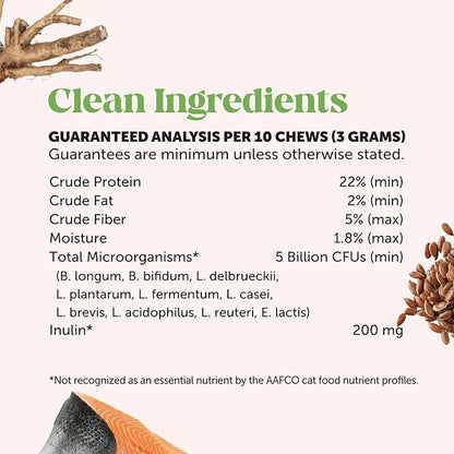 Digestive Probiotic Powder Supplement for Cats - Digestive Support + Gut Health, Probiotic for Cats, Cat Constipation Relief, Bowel Support, Immunity & Overall Health - 120 Scoops