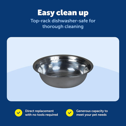 PetSafe Stainless Steel Dog and Cat Bowl, Grey, 5 Cup