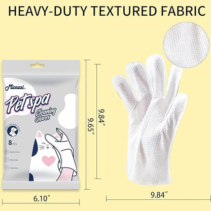 MIOSSZI 40 PCS Pet Gloves Wipes for Dogs & Cats Wipes Cleaning Deodorizing Hypoallergenic No-Rinse Pet Grooming Wipes Unscented Extra Thick Bathing Wipes for Pet Dry Cleaning Daily Care and Travel