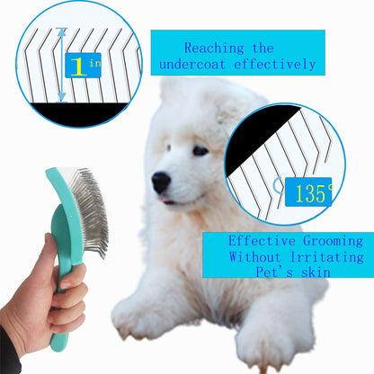 Extra Long Pin Slicker Brush for Dog-Slicker Brush for Dogs Goldendoodles,Large Firm Deshedding Pet Undercoat Grooming Tool