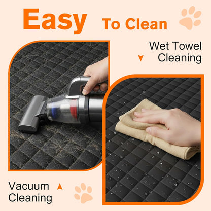 SUV Cargo Liner for Dogs - Waterproof Dog Car Seat Cover Mat for SUVs, Sedans, Vans & Trunks with Non-Slip Bumper Flap Protector, Scratchproof Large Size Universal Fit, Black