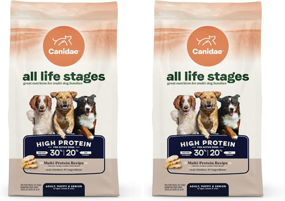 CANIDAE All Life Stages High Protein Dry Dog Food, Multi-Protein Recipe, 4 lbs. (Pack of 2)