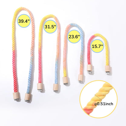 Multi-Color Rope Bird Perch Toys for Parrot Cage Stand, Climbing Swing Accessories for Cockatiel, Parakeets, Budgies, Lovebirds, Conures, Finches - 23.6 inch