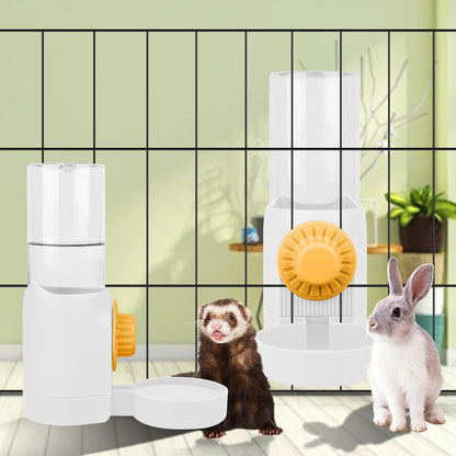 Hanging Rabbit Water Dispenser for Cage,17oz No Drip Guinea Pig Water Bottle for Ferret Bunny Puppy Cat Chinchilla Samll Aminal Water Bowl