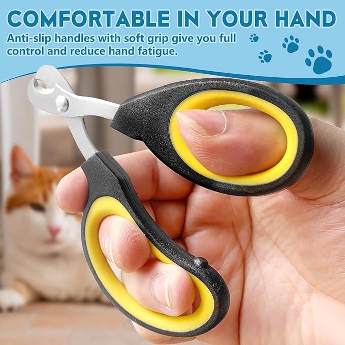 Cat Nail Clippers, Professional Pet Claw Clippers for Indoor Cats, Kittens, Small Dogs, Puppys, Birds, Rabbits, Safe Nail Trimmer and Grooming Tools for Small Animals Home Pets