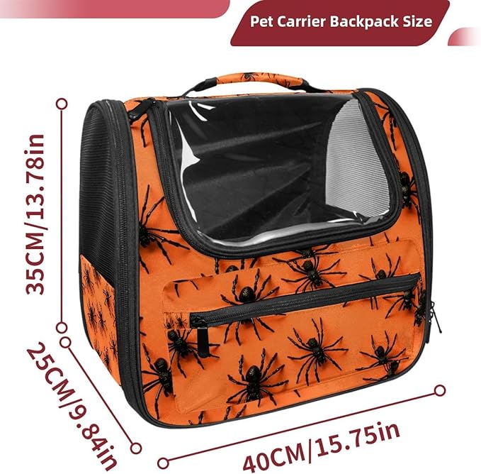 Airline Approved Soft Sided Pet Carrier, Spiders3 Pet Travel Bag for Cats & Dogs, Durable, Breathable Pet Travel Bag for Airplane, Car & Train