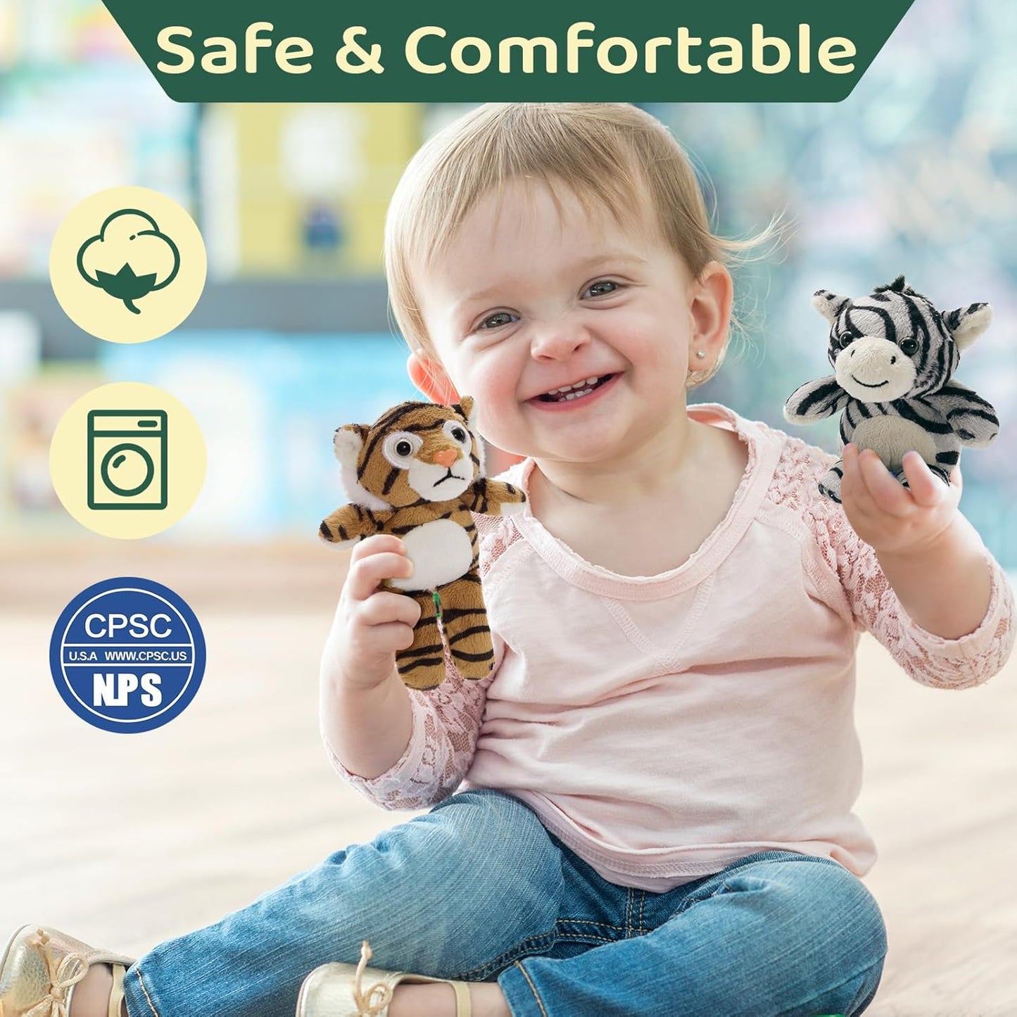 Tezituor 6-Pack Small Stuffed Animals Bulk Plush Toys, 6" Mini Cute Stuffed Animal Keychains for Kids, Mini Plushies Bulk Stuffed Animals for Christmas, Easter, Birthday, Party and Decor