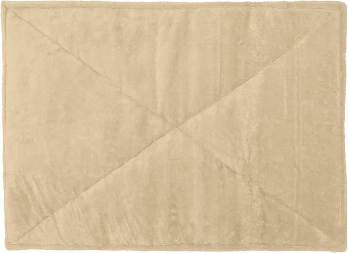 Furhaven ThermaNAP Self-Warming Cat Bed for Indoor Cats & Large/Medium Dogs, Washable & Reflects Body Heat - Quilted Faux Fur Reflective Bed Mat - Cream, Large