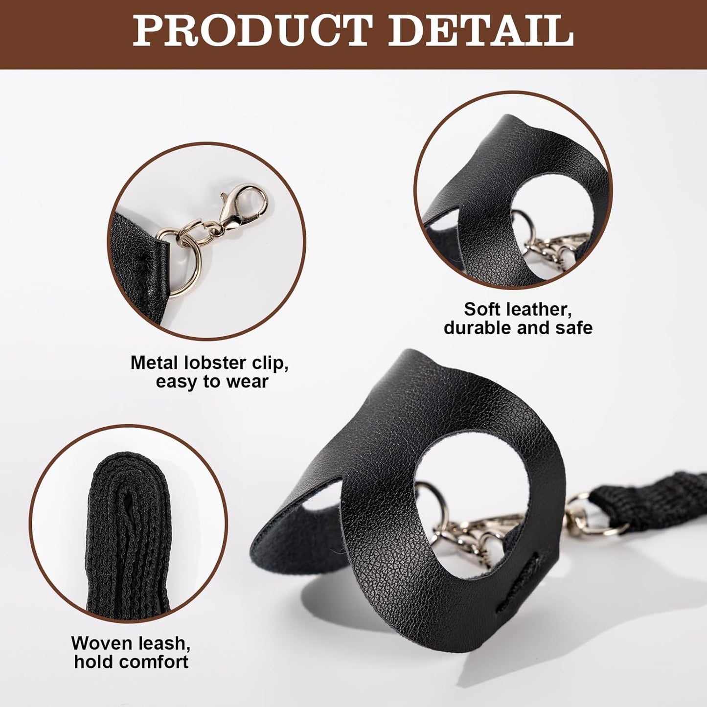 Sugar Gilder Harness and Leash, 3 Pack Small Animal Walking Training Vest Accessories for Hamster Squirrel Rabbit Reptile (Black)