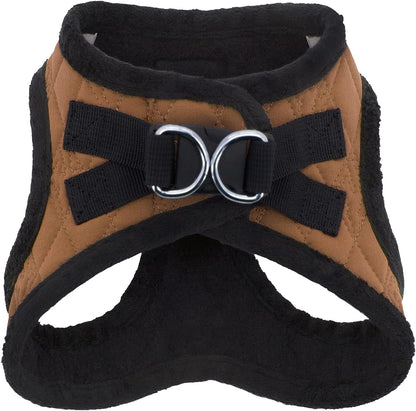 Best Pet Supplies - All Weather Mesh/Plush, Reflective, No Pull Harness for Small, Medium Dogs, Cats - Secure with Hook & Loop Fastener, Buckle, Double D-Rings - Beige Plush, XS