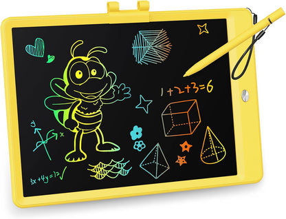 KOKODI LCD Writing Tablet, 10 Inch Colorful Doodle Board Drawing Tablet, Erasable Reusable Electronic Drawing Pads, Educational and Learning Toy for 3-6 Years Old Boy and Girls