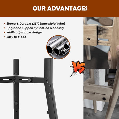 Dog Bowl Stand for Large Dogs, Adjustable Width & Height, Tall Elevated Dog Food Water, Bowl Not Included