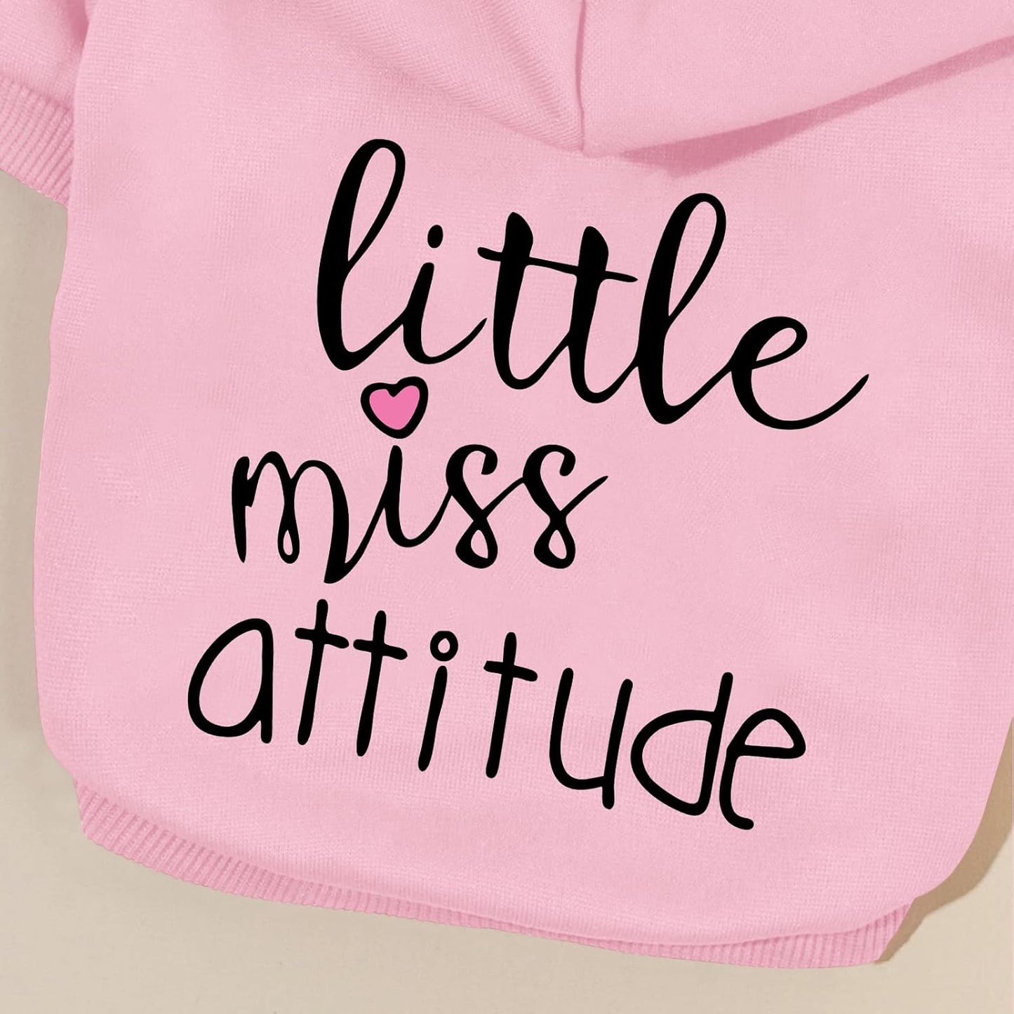 Cat Hoodies for Cats Puppy Pet Clothes Cat Apparel Little Miss Attitude Print Dog Hoodie for Small Medium Dogs Outfits for Kittens(Pink,XL)