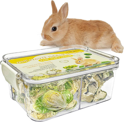 Hamiledyi Rabbit Treats Small Pets Chew Toys Bunnies Guinea Pigs Hamsters Chinchillas Rodents Dried Natural Mix Container Feeding Foraging Treats (9OZ)