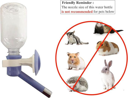 Choco Nose Patented No-Drip Dog Water Bottle/Feeder for Dogs/Cats and Other Small-Medium Sized Animals - for Cages, Crates or Wall Mount. 10.2 Oz. Mess Free Leak-Proof Nozzle 16mm, Blue (C590)