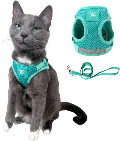 Travel Cat x Jackson Galaxy Harness and Leash Set - Adjustable Fit Mesh Cat Harness with Nylon Leash - Comfort, Escape Proof Harness for Cats, Kitten for Outdoor Walking, Hiking (Kittens Only)