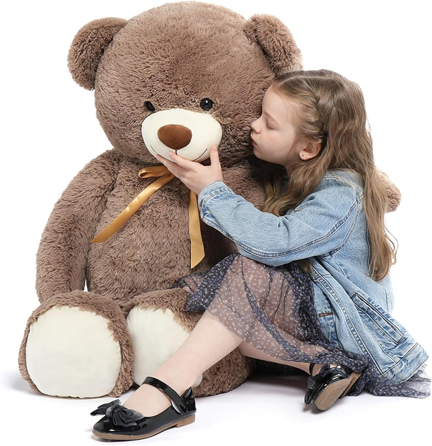 Tezituor Big Teddy Bear,40'' Giant Stuffed Animal Plush Toys,Life Size Teddy Bear Plushie Gifts for Adult & Children Kids Boys Girls or Kids,Soft Bear for Valentines Day Chrismas Birthday Baby Shower