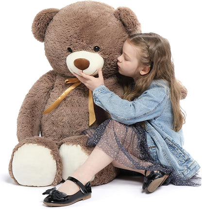Tezituor Big Teddy Bear,52'' Giant Stuffed Animal Plush Toys for Adults Children,Girlfriend Soft Life Size Bears Plushie Gifts for Valentine, Christmas, Birthday,Baby Shower Decoration
