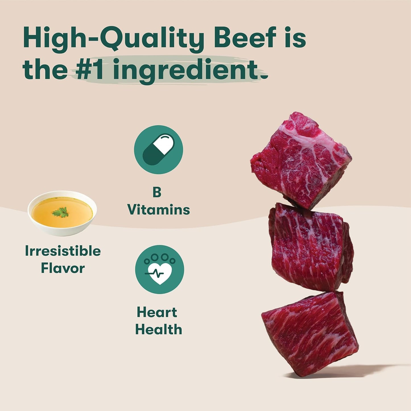 Jinx Premium Wet Dog Food Cans - Beef Pate - Grain-Free Canned Dog Food Pate & Topper with Real Ingredients & No Fillers - All Life Stages, Breeds & Sizes - 12-Pack, 13 Oz