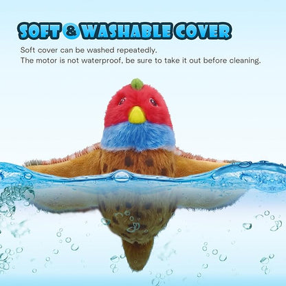 Cat Toys, Flapping Wings Pheasant, No Flying, Chirping Bird Interactive Catnip Toy for Kitten or Small Dogs, Touch Activated, Rechargeable