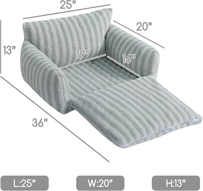 Hollypet Cat Bed Fluffy Plush Mutifuctional Double-Layer Soft Pet Couch Orthopedic Sofa Nest Beds for Small Cats and Dogs, Gray (25x20x13 inch)